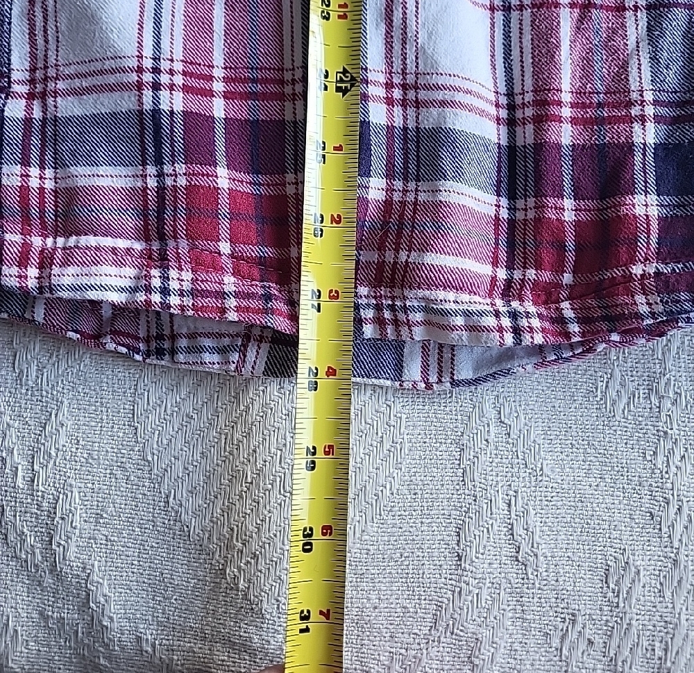 Lady Hathaway Red Plaid Button-Down Lined Cozy Countryside Shirt Jacket - Picture 14 of 14